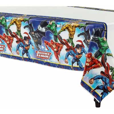 The Justic League party supplies - plastic table cover 