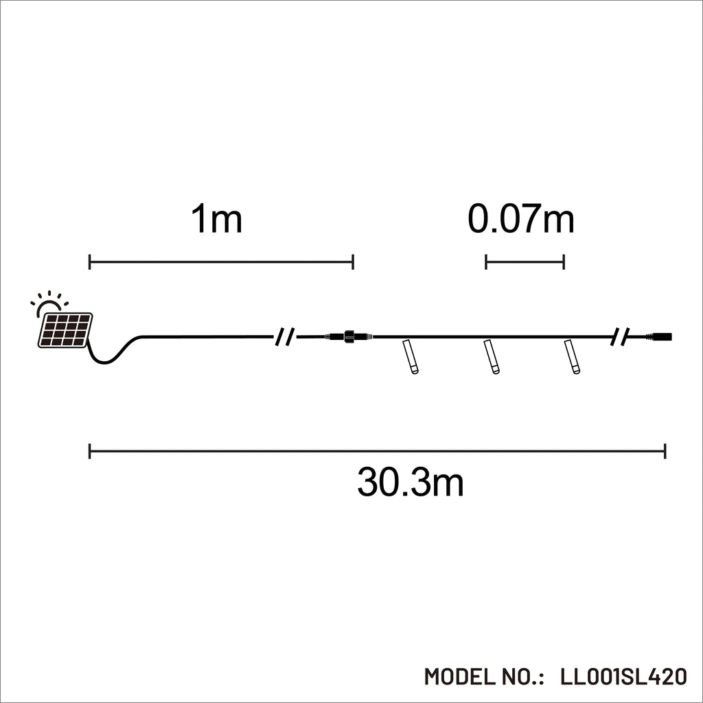 420 LED Solar String Lights