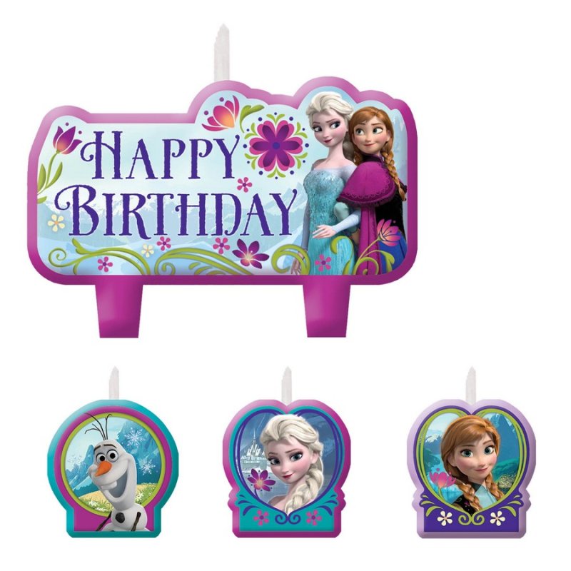Frozen party supplies - candle set of 4 