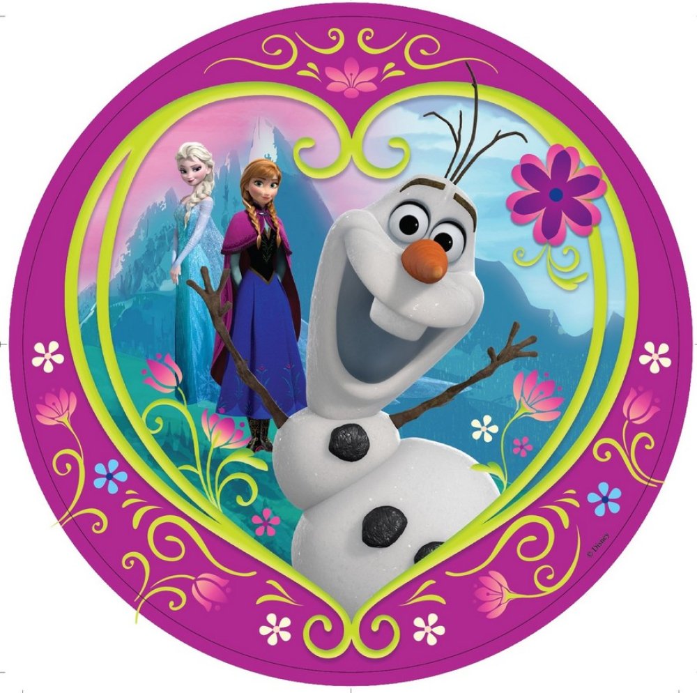 Frozen party supplies - Party plates small with Anna, Elsa and Olaf 