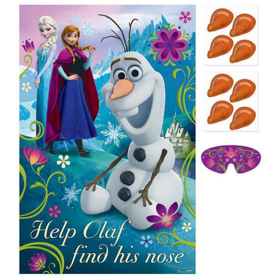 Frozen Party Supplies- Pin the nose on Olaf party game