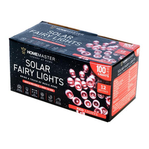 Red 100 LED christmas fairy lights 