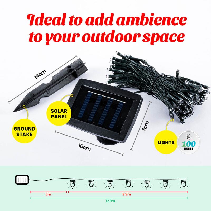 100 LED solar light measurements