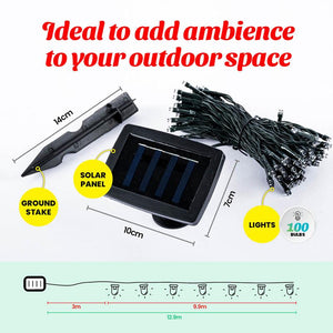 100 LED solar light measurements