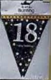 happy 18th birthday- sparkling celebrations - black, gold and silver 
