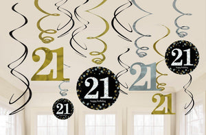 21ST Swirl Decorations