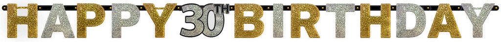 Sparkling Celebration 30th Jointed Banner Jumbo