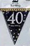 40TH Party Pennant Bunting