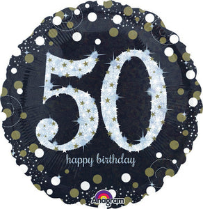 Black, gold and silver foil 50th 