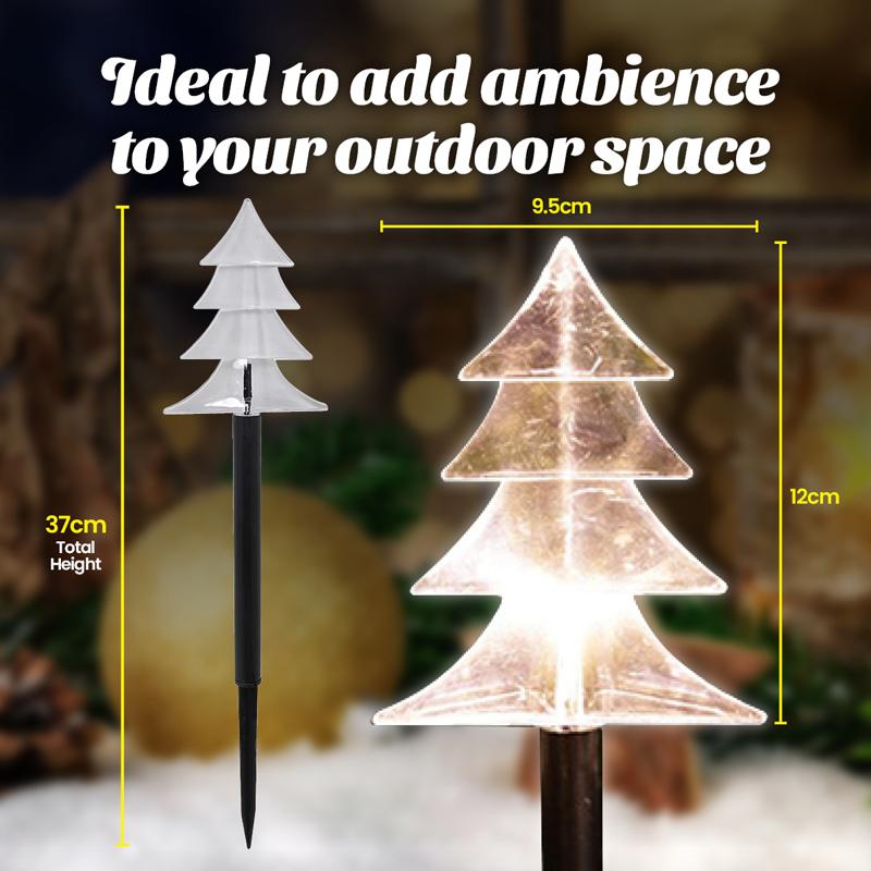 Solar Christmas tree outdoor lights 5 pack