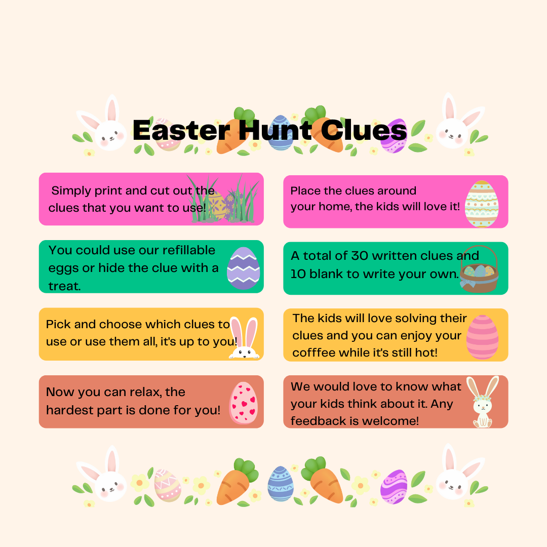Easter Hunt Clues - free printable