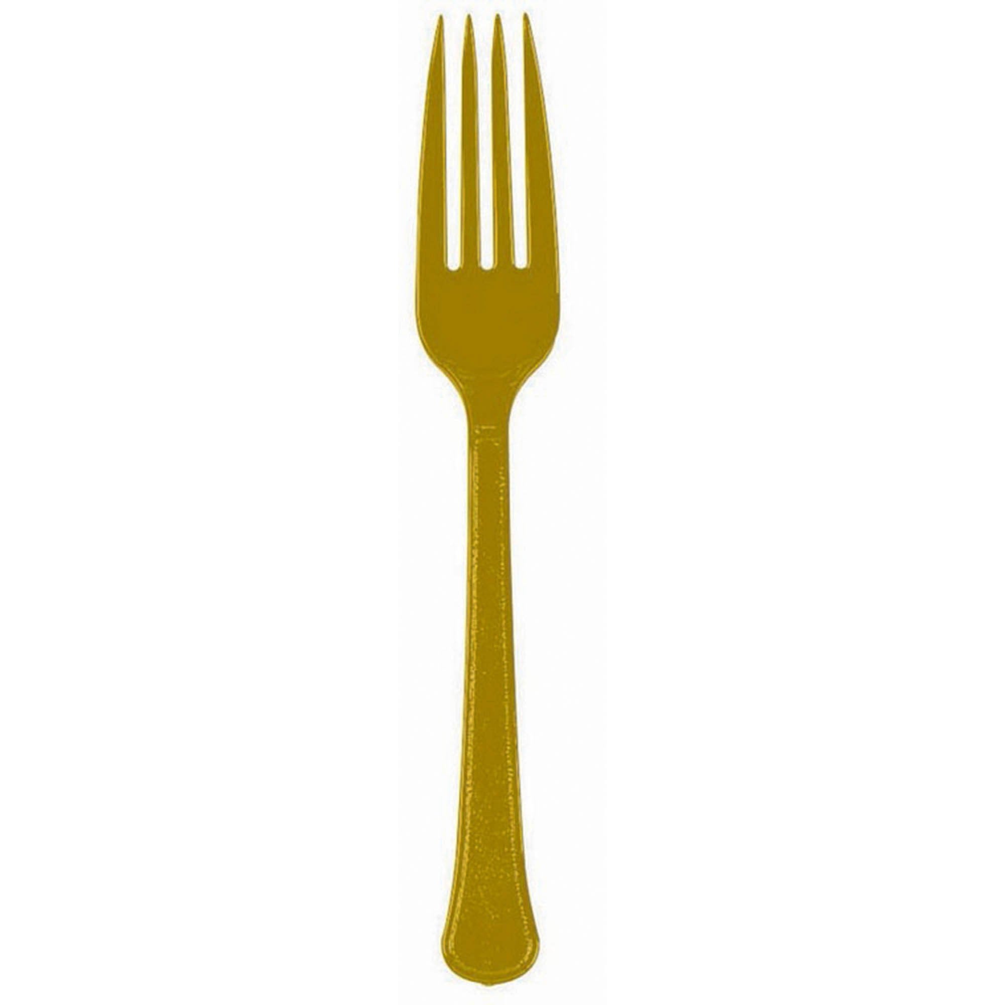 Solid Gold coloured party supplies- forks