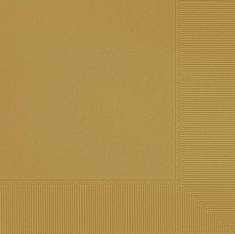 Solid Gold coloured party supplies- napkins 