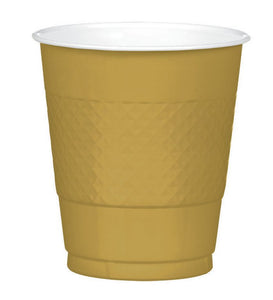 Solid Gold coloured party supplies- cups