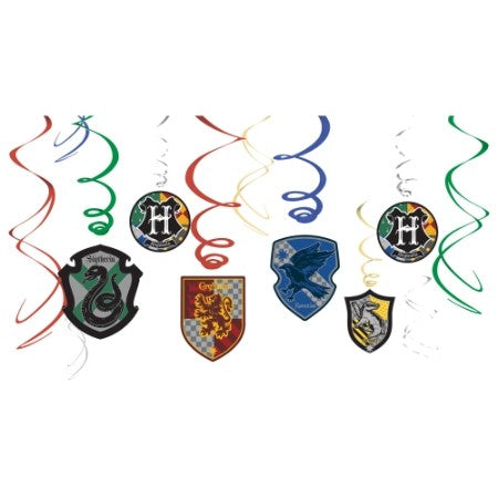 Harry potter hanging swirl party decorations pack 