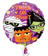Halloween friends trick or treat party foil balloon. 