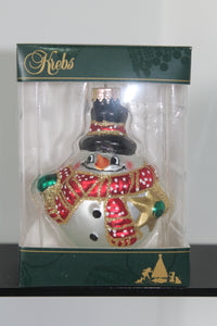 Traditional Christmas Figure - Snowman (with black hat)
