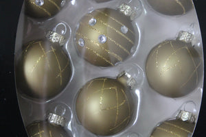 Gold Baubles 45mm - 10 pack