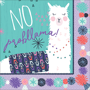 Llama fun party decorations- lunch size napkins