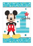 Mickey Mouse first birthday party decorations- loot / goody bags - fun to be one 