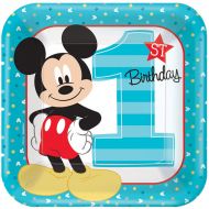 Mickey Mouse 1st birthday party decorations- paper plates