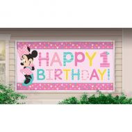 Minnie Mouse first birthday party decorations- fun to be one - Jumbo indoor / outdoor banner