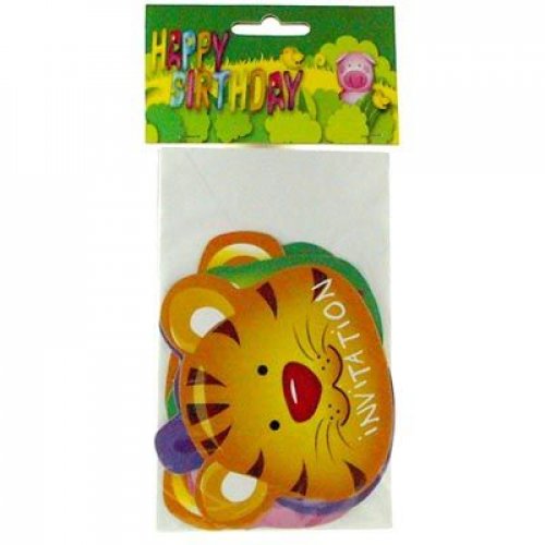 party animals invitations. Invitations are small animal heads