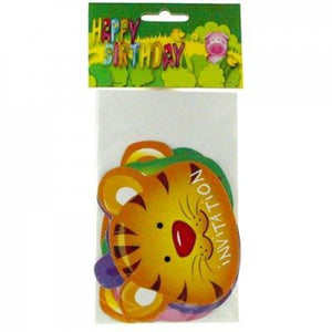 party animals invitations. Invitations are small animal heads