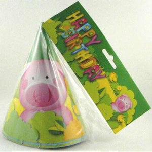 party animals cone hats with different animals on them 