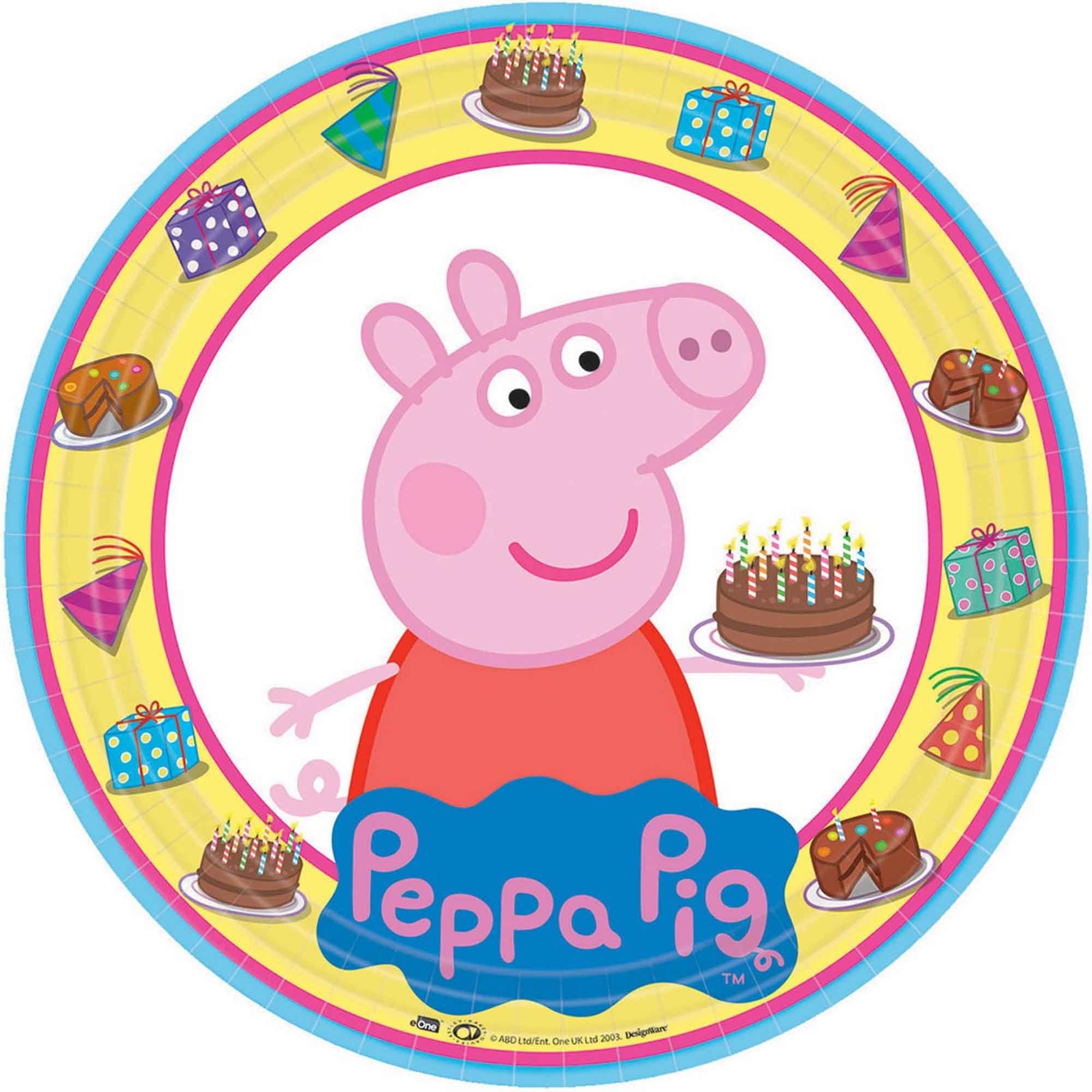 Peppa Pig party decorations- paper party plates 