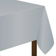 Rectangle plastic silver table cover 