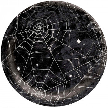 Halloween spiderweb paper plates
