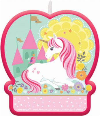Large Pink Unicorn candle 