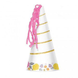 Unicorn cone paper hats with tassel