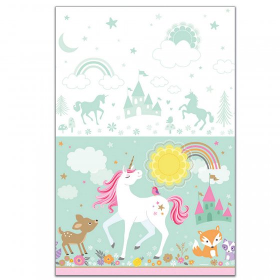 Magical Unicorn party supplies- table cover 