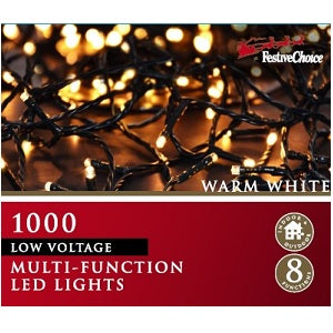 Warm White 1000 LED Christmas Lights