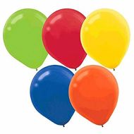 Latex balloons pack of 15 - Assorted Primary Colours