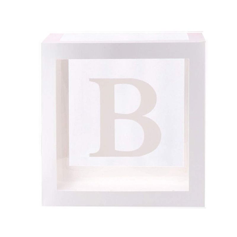 Fillable balloon box with white frame 