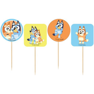 Bluey party supplies- 24 pack of cupcake picks 