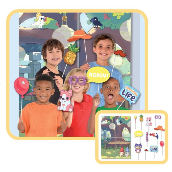 Bluey party supplies- scene setter and photo props