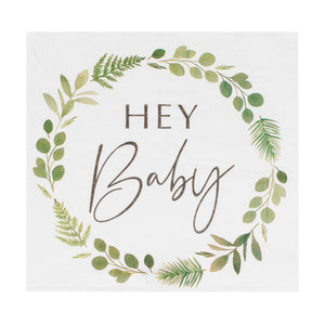 Botanical Baby "Hey Baby" Napkins