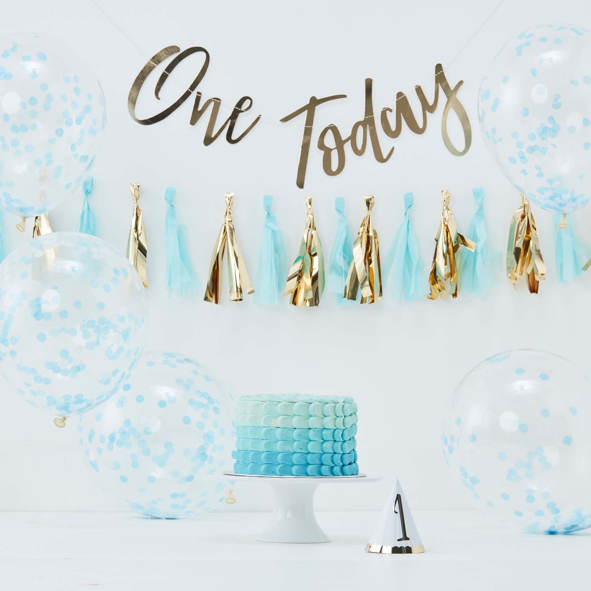 First birthday cake smash decorations kit - blue boy 