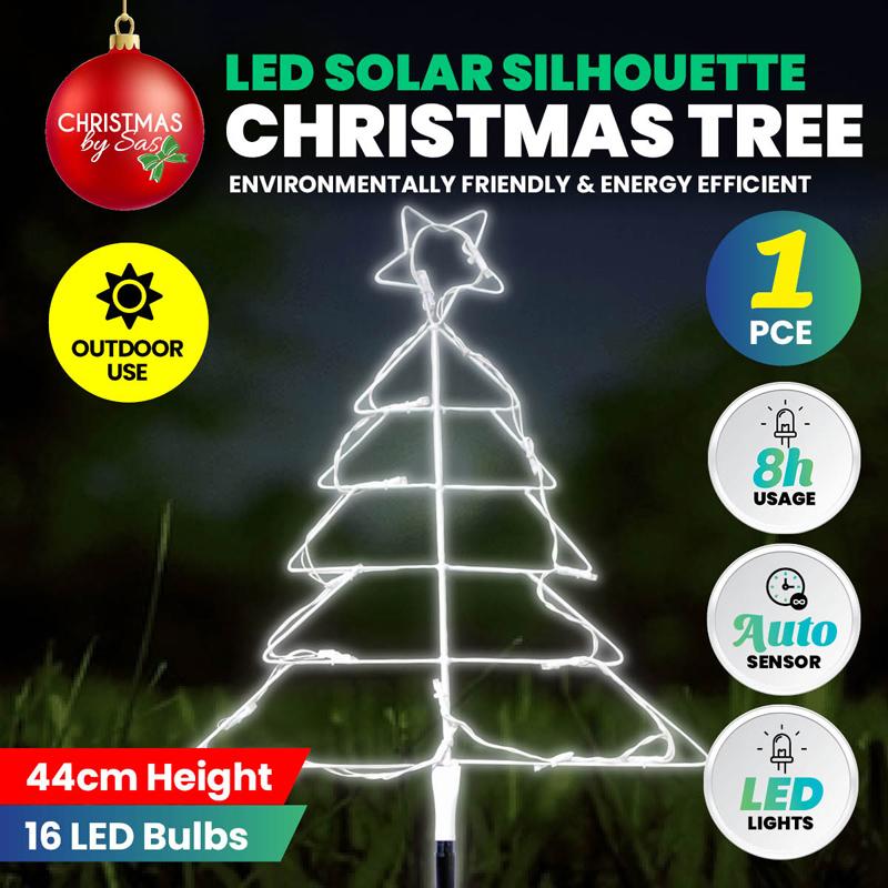 LED solar Christmas tree with stake 