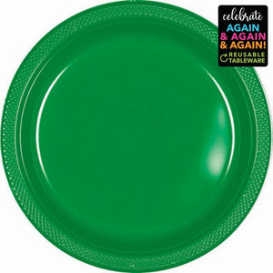 Festive Green reusable plates