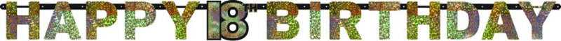 Sparkling Celebration 18th Jointed Banner Jumbo