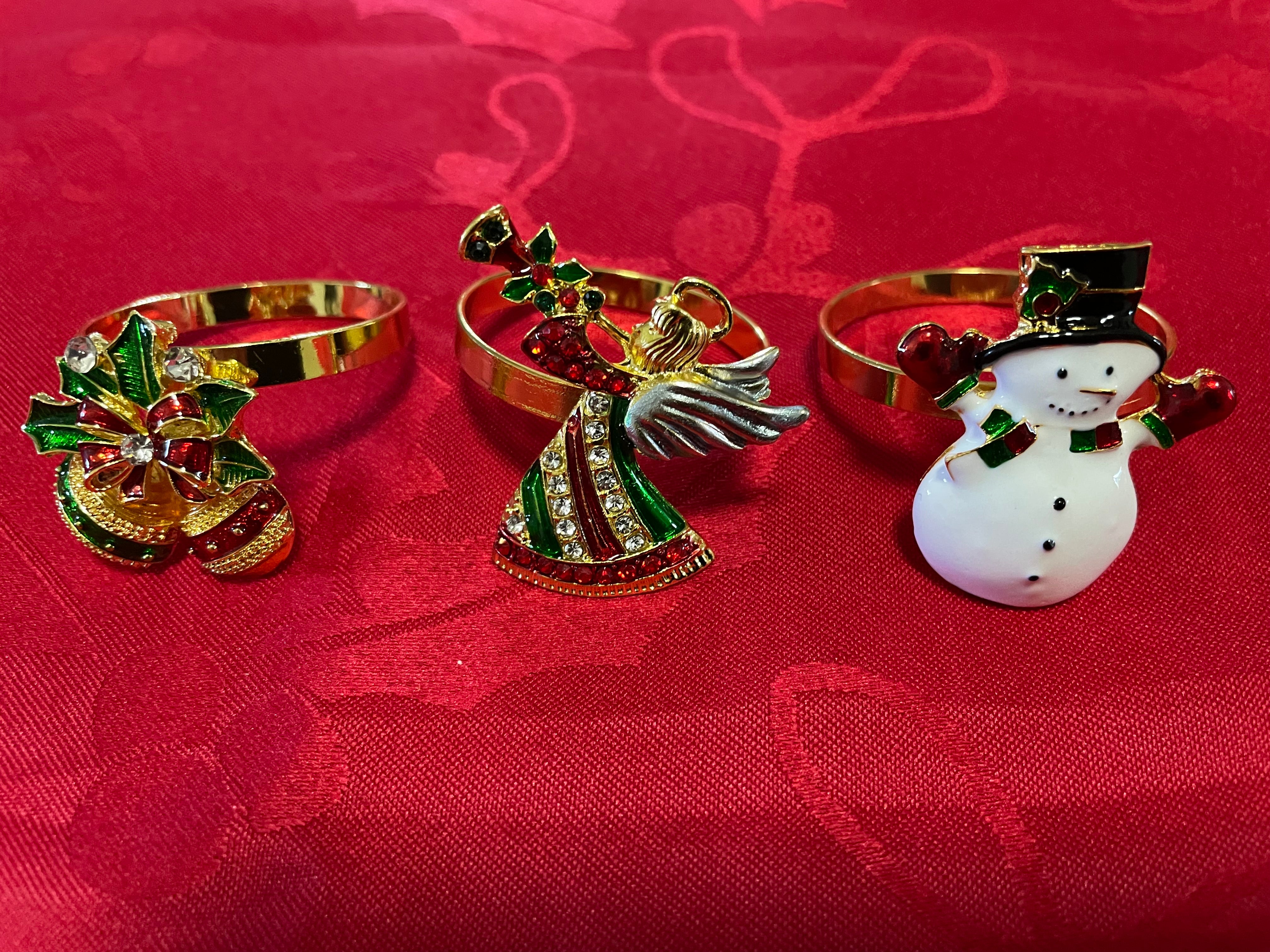 Multiple Style Coloured Napkin Ring Set