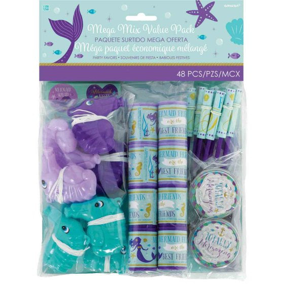 Mermaid party supplies - mega value pack of favours 