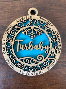 Wooden handmade tree ornament - Furbaby