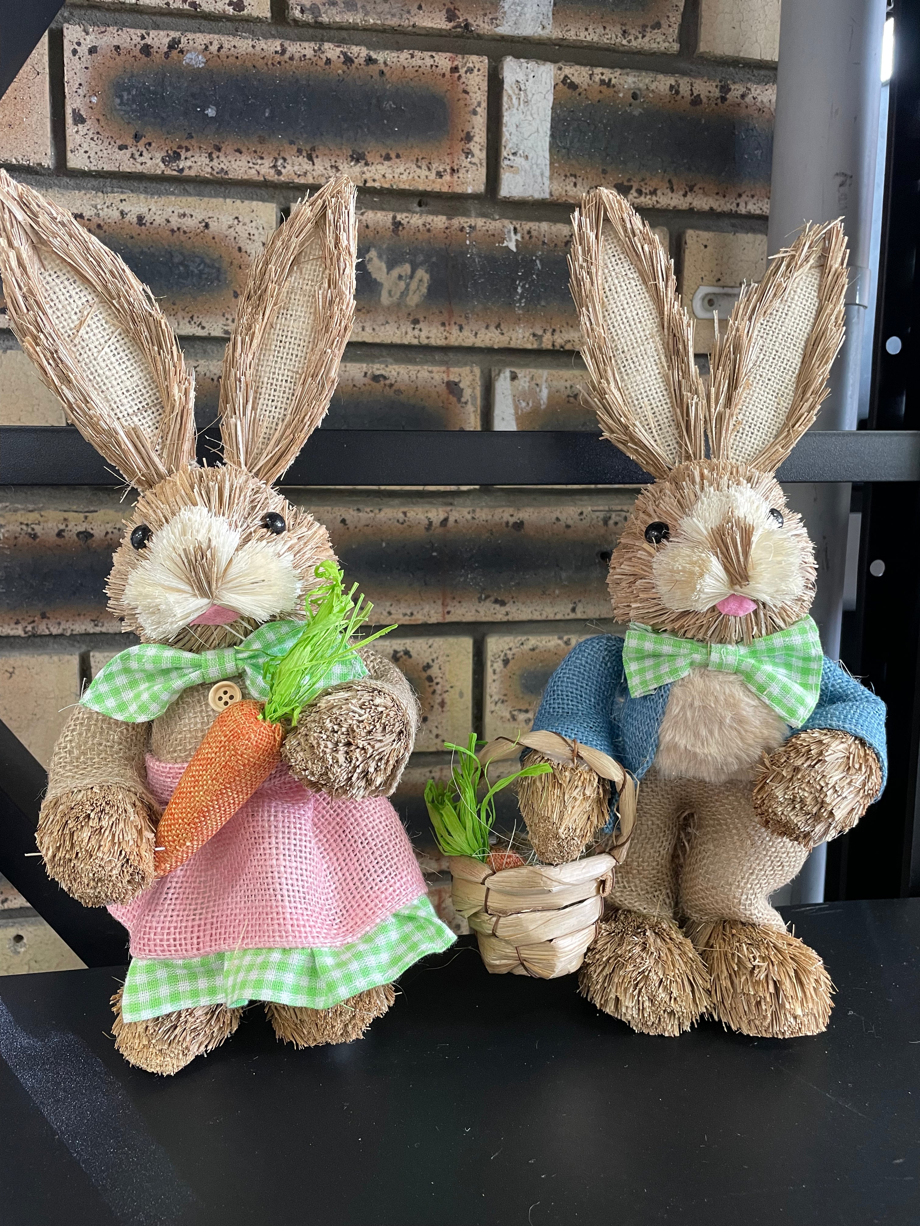 Rosie and Robbie Easter bunny décor