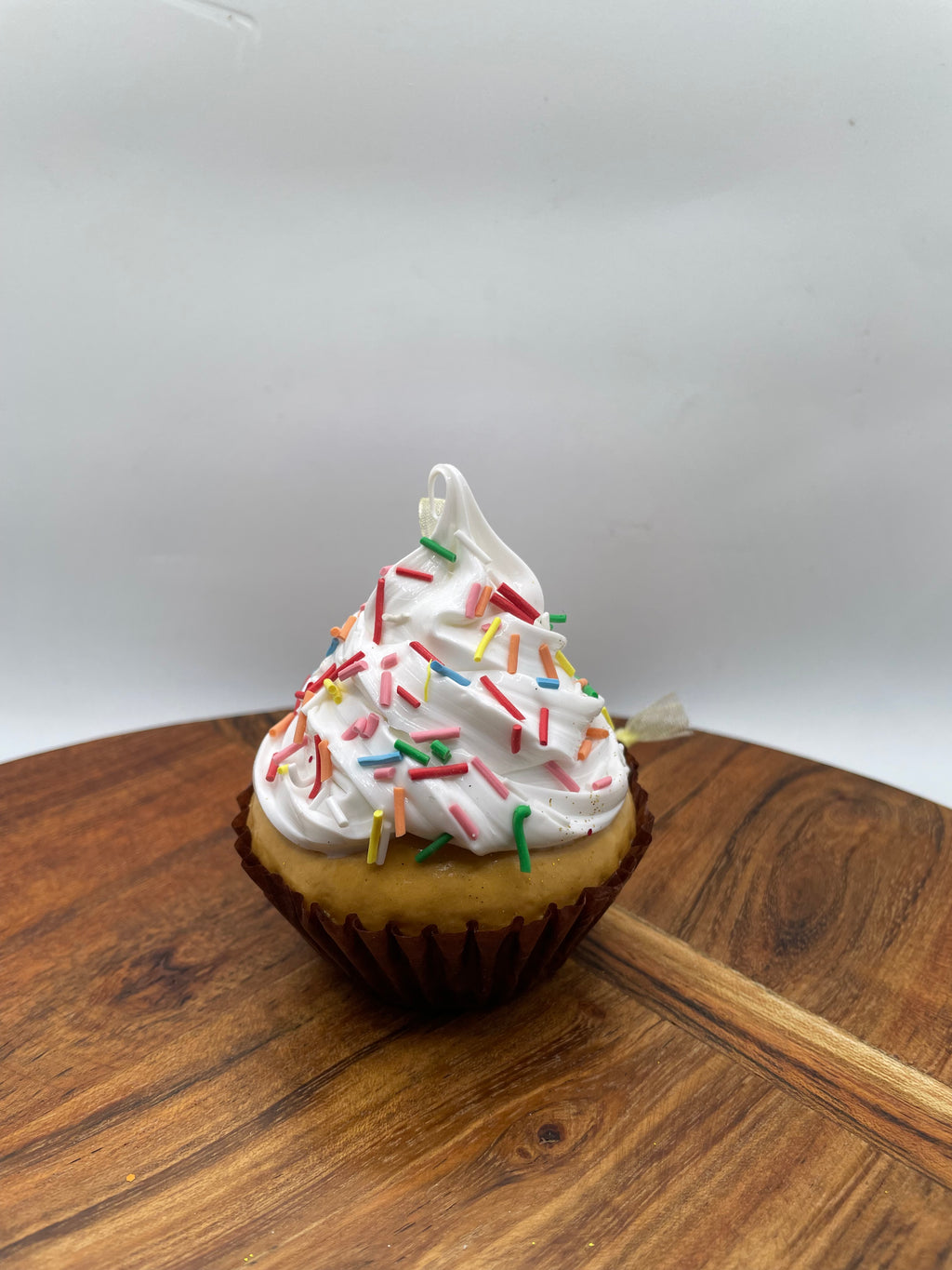White realistic vanilla cupcake - great for Christmas decorating 
